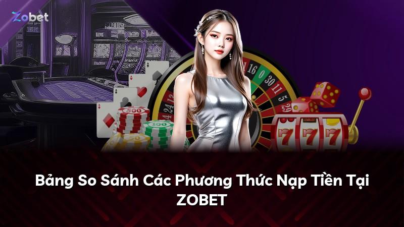 Bảng So Sánh Các Phương Thức Nạp Tiền Tại ZOBET